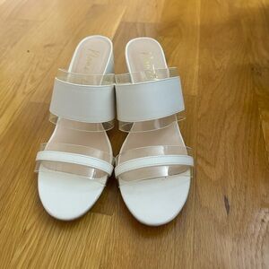 Cute White Sandals Size 7